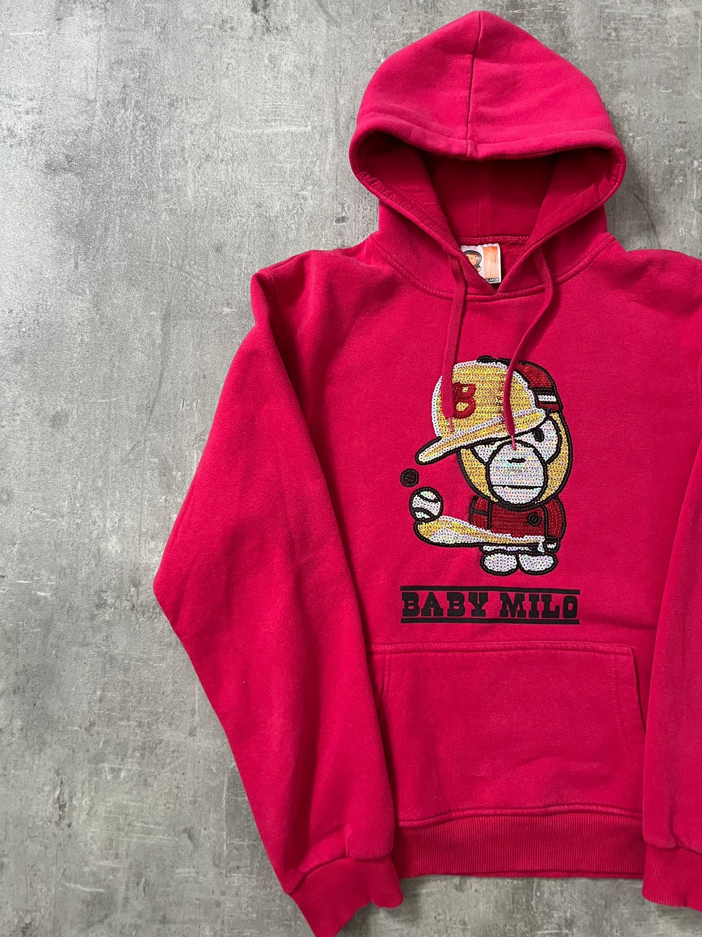 baby milo hoodie (PINK)(XL)