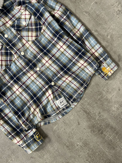 mastermind japan x fragment design plaid hooded jacket (S-M)