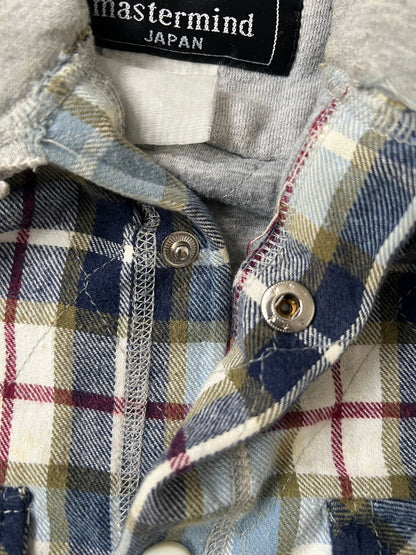 mastermind japan x fragment design plaid hooded jacket (S-M)