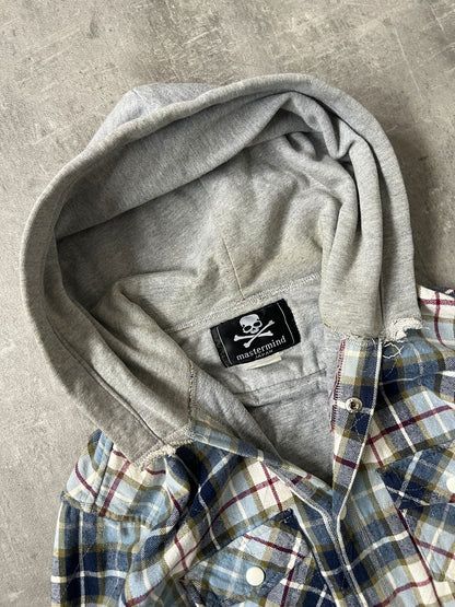 mastermind japan x fragment design plaid hooded jacket (S-M)