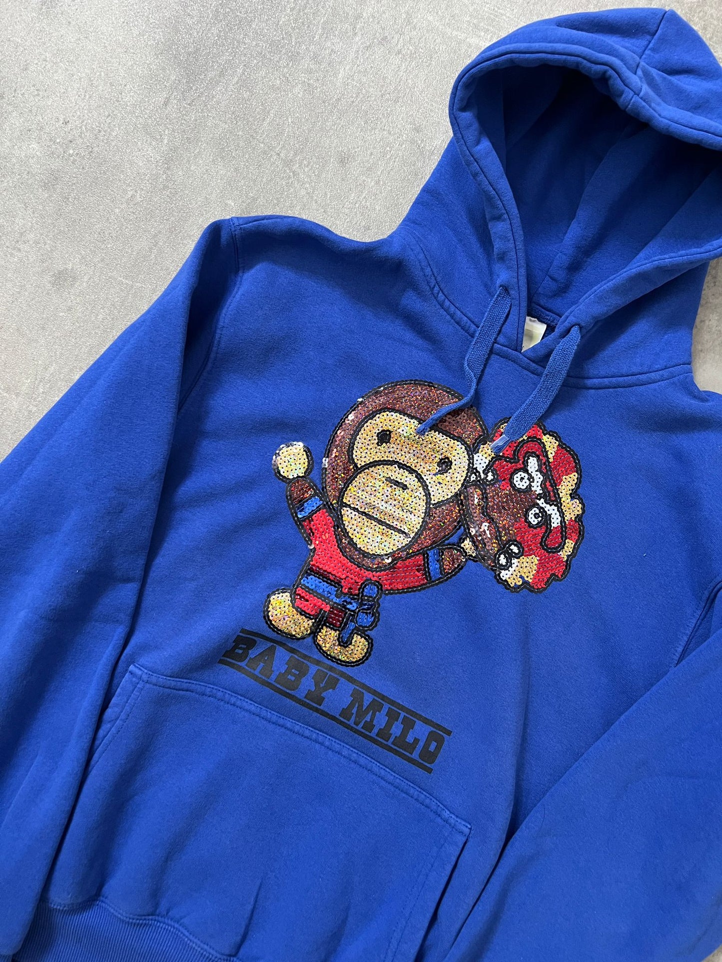 Baby milo hoodie (BLUE)(XL)