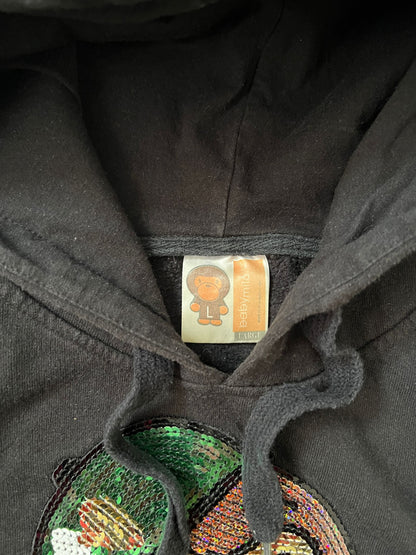 Baby milo hoodie (BLACK)(L)