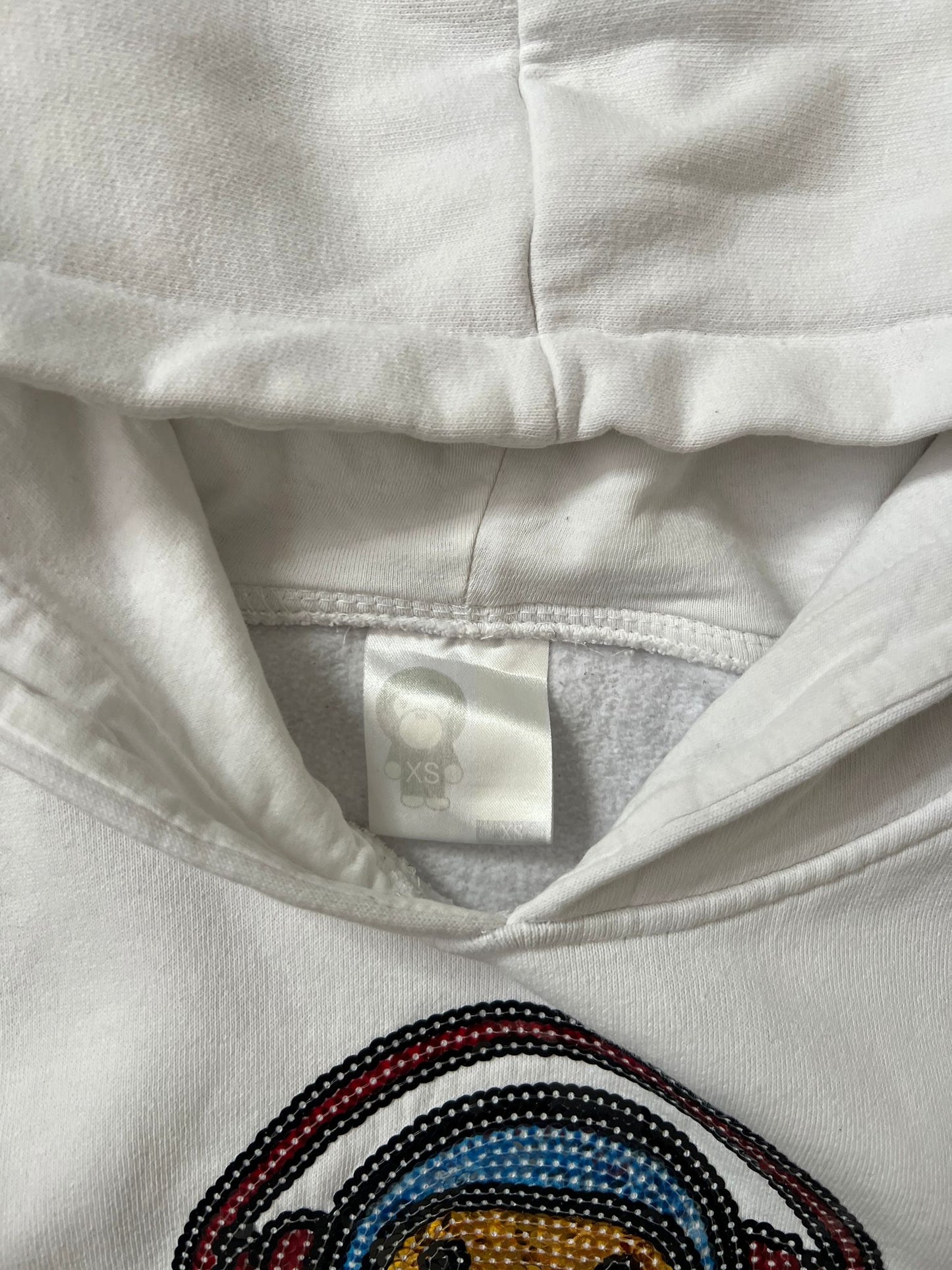 baby milo headphones hoodie (WHITE)(XS)