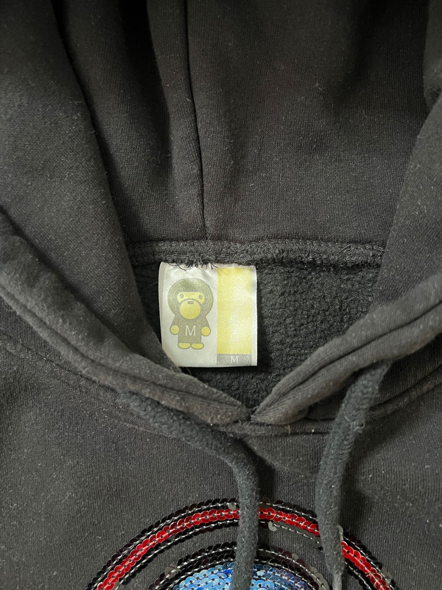 baby milo headphones hoodie (BLACK)(M)