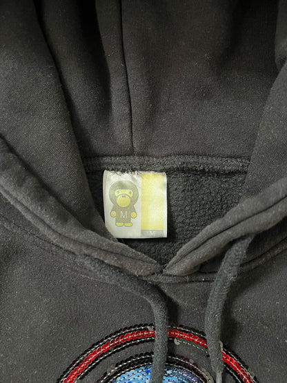 baby milo headphones hoodie (BLACK)(M)