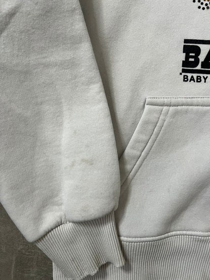 baby milo rhinestones hoodie (WHITE)(L)