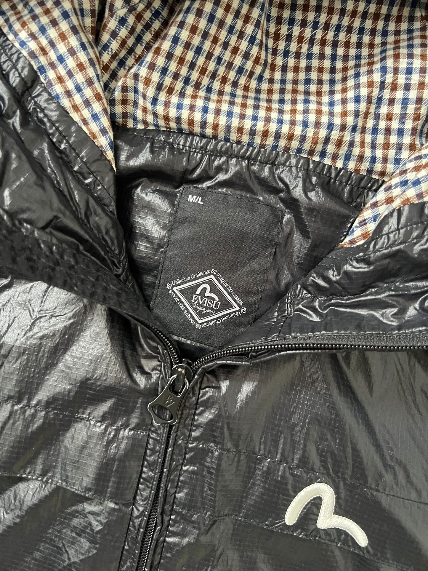 Evisu rain jacket plaid (L)