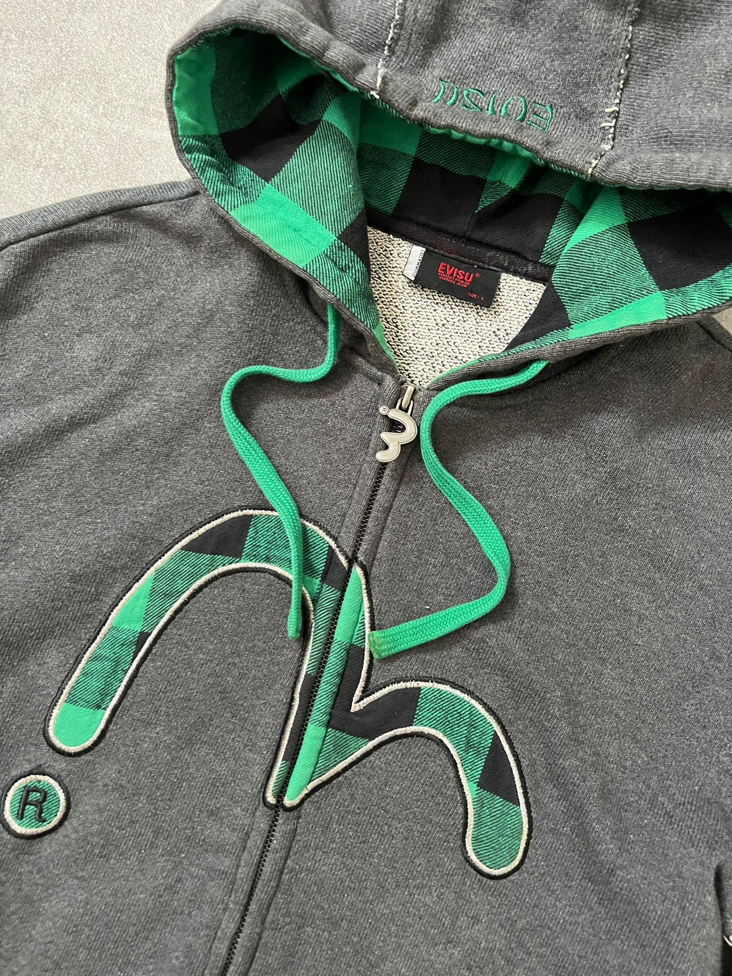 Evisu plaid sweater (L)