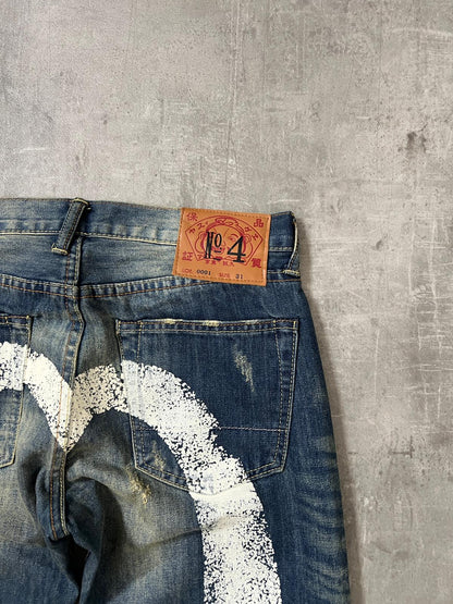 Evisu jeans daicock big logo (M)
