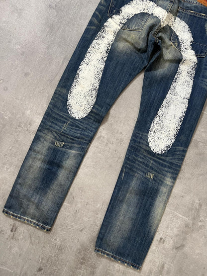 Evisu jeans daicock big logo (M)