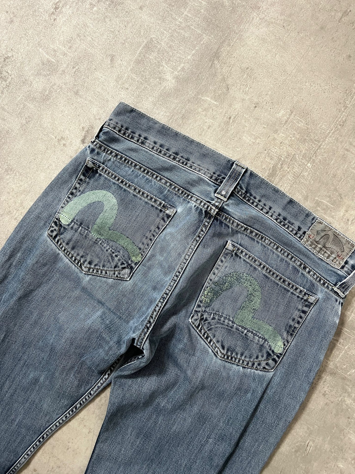 evisu x puma jeans (L)