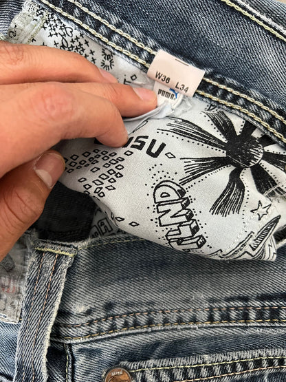 evisu x puma jeans (L)