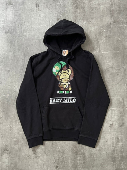 Baby milo hoodie (BLACK)(L)