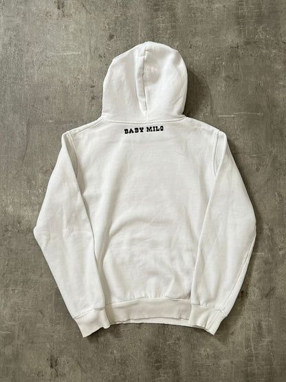 baby milo headphones hoodie (WHITE)(XS)