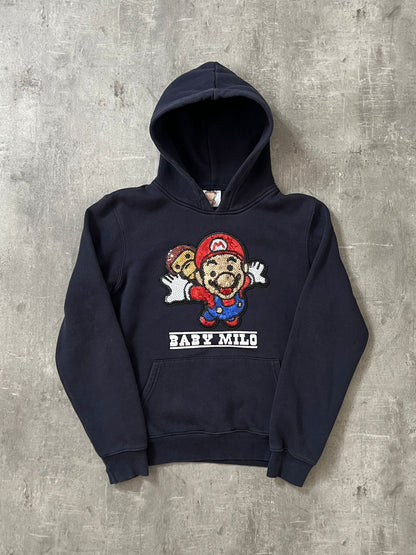 baby milo x mario hoodie (NAVY)(M)