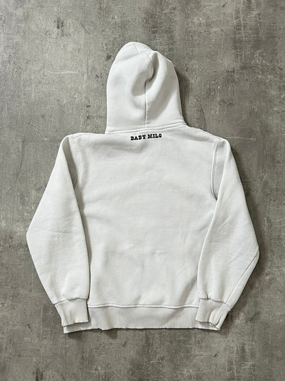 baby milo rhinestones hoodie (WHITE)(L)