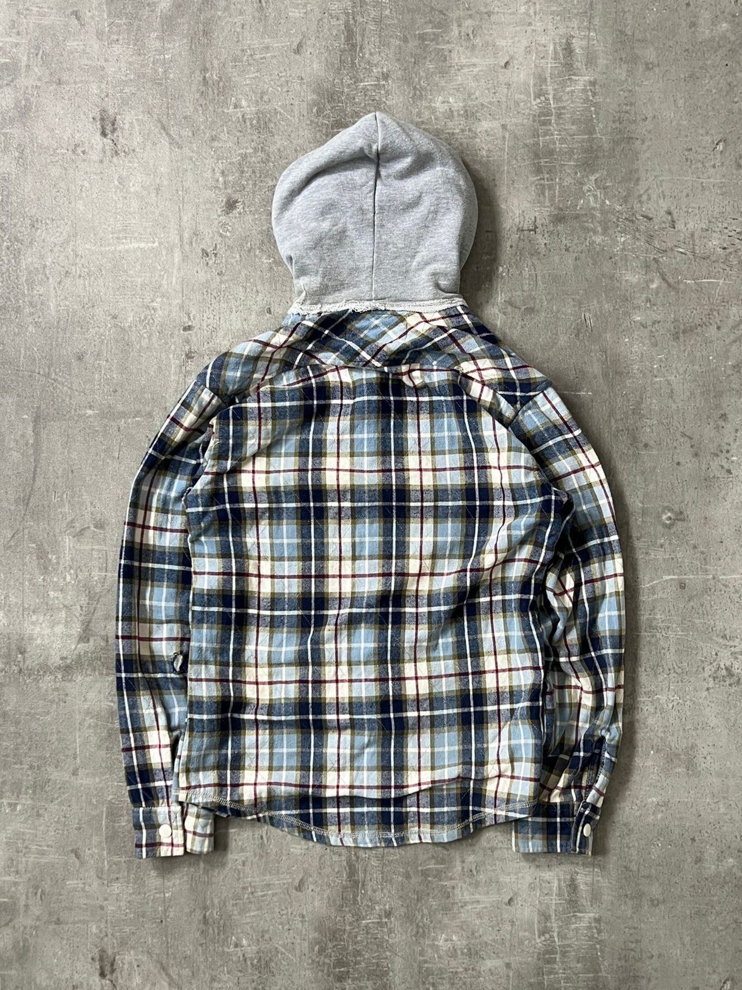 mastermind japan x fragment design plaid hooded jacket (S-M)
