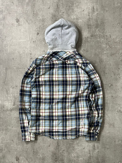 mastermind japan x fragment design plaid hooded jacket (S-M)